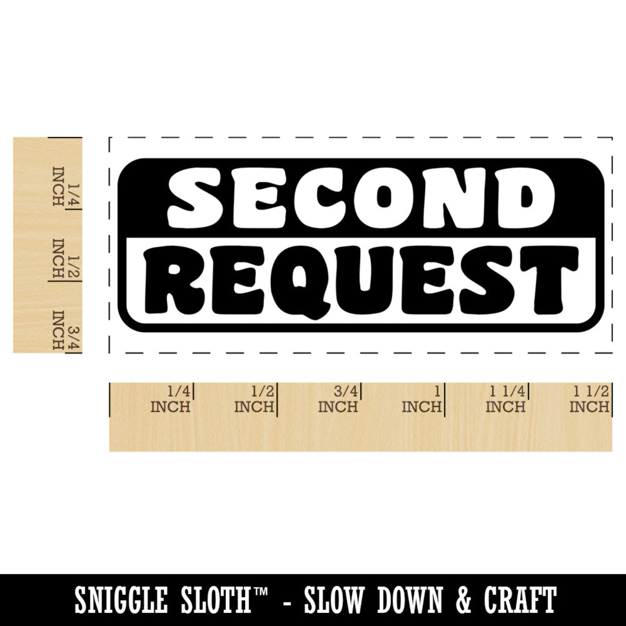 Second Request Payment Billing Self-Inking Rubber Stamp Ink Stamper for Business Office